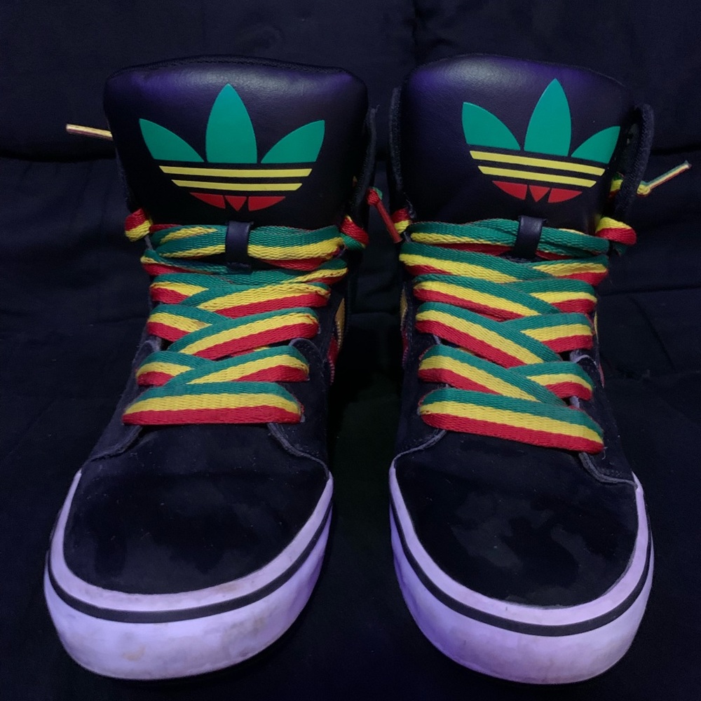Mens Size 8 Adidas Shoes [Rasta Edition]